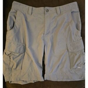 REI Co-op Sahara Cargo Shorts Mens L Beige 9" Inseam Outdoor Hiking